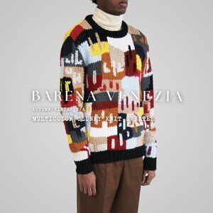 BARENA VENEZIA Multicolor Wool Chunky Knit Sweater Italy Sz M